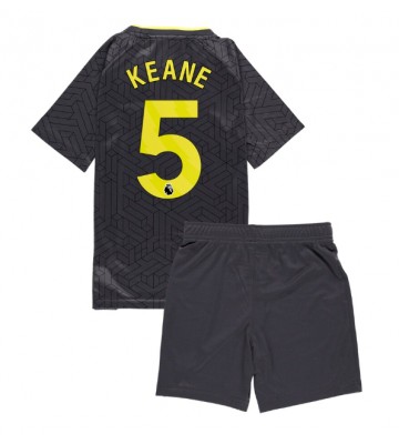 Everton Michael Keane #5 Segunda Equipación Niños 2024-25 Manga Corta (+ Pantalones cortos)